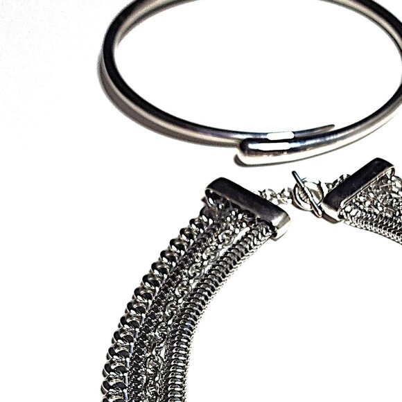 Silver-tone necklace bundle - Picture 2 of 8